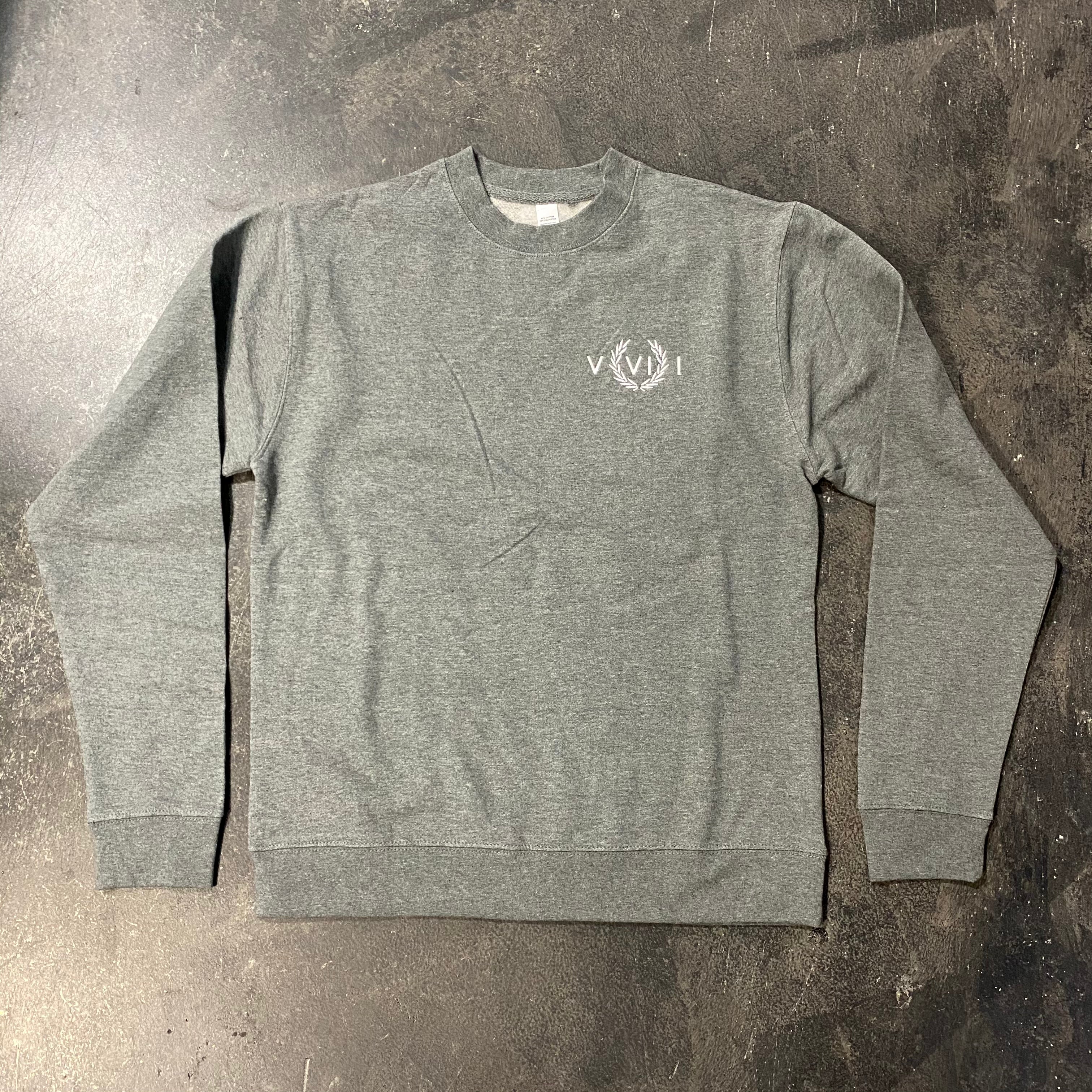 561 Sweatshirt Crewneck Numeral Heather Grey White Supply