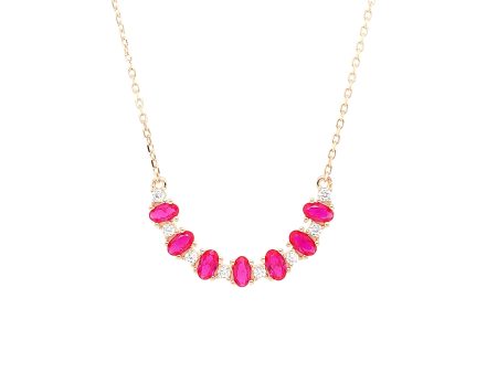 Ovale Rosa Mezzaluna Necklace RNOHP-PG on Sale