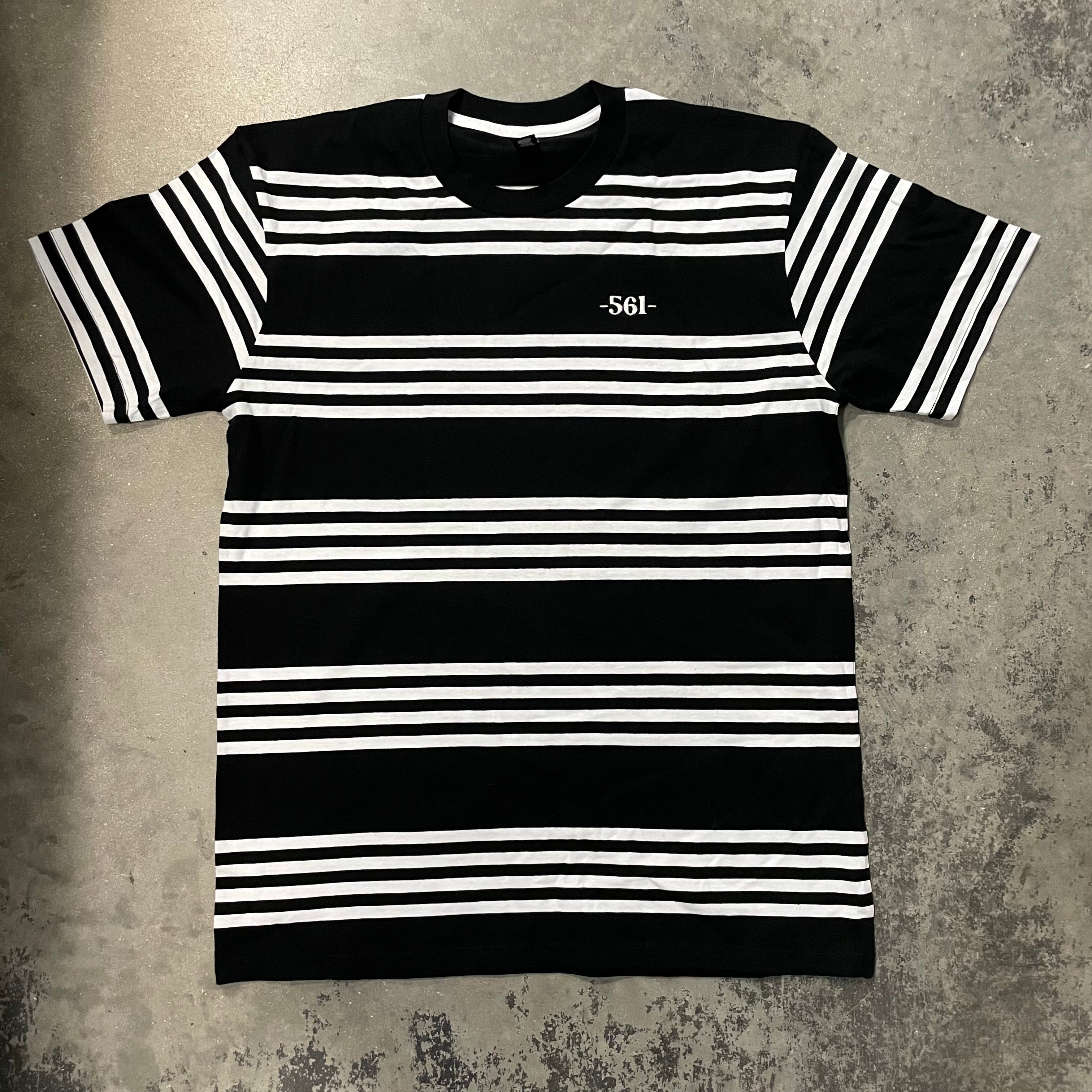 561 T-Shirt Striped Port Logo Black White Sale