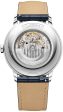 Baume & Mercier Classima Automatic Silver-Tone Dial Blue Leather Strap Date Mens Watch MOA10333 Online Sale