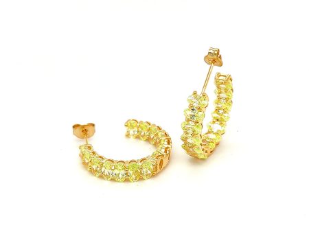 Ovale Verde Small Hoop Earrings REOSG-YG Hot on Sale