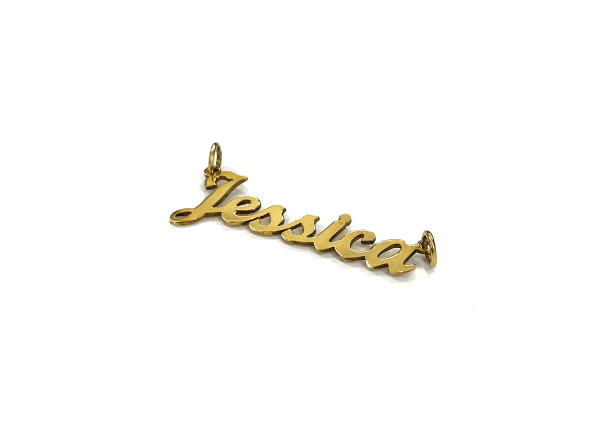 18kt Gold Personalised Name Pendant Hot on Sale