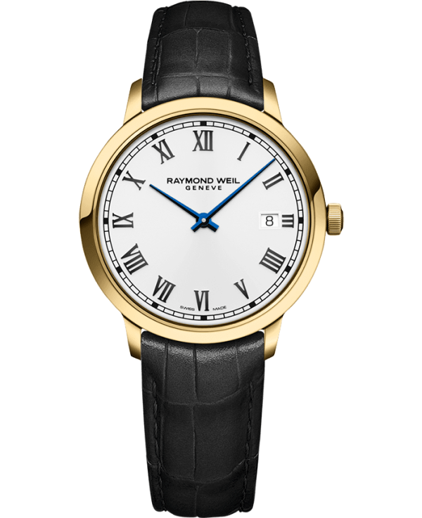 Raymond Weil Toccata Men s Classic Gold PVD Leather Quartz 5485-PC-00360 Hot on Sale