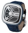 SEVENFRIDAY M-Series Urban Explorer Automatic Stainless Steel Blue Denim Strap Mens Watch M1B 01 Online