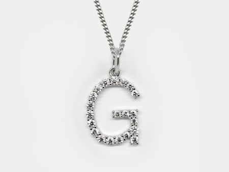 Silver 925 Initial Necklace - G Online Hot Sale