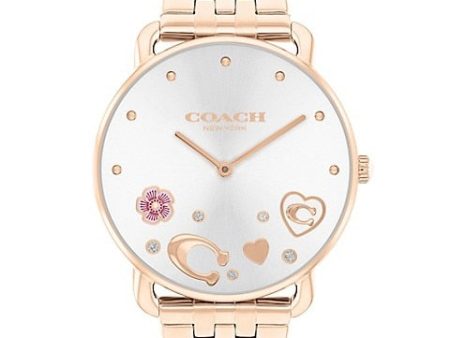 COACH Elliot Rose Goldtone Ion-Plated Steel Bracelet Watch - 14504285 on Sale