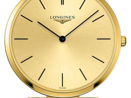 Longines La Grande Classique Yellow Gold PVD Gold-Tone Dial Quartz Unisex Watch L4.755.2.32.8 on Sale