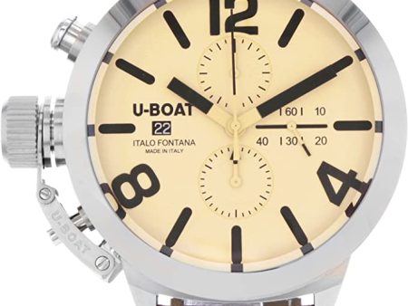 U-BOAT Classico Beige Leather Ø50 mm 7433 A Online Sale