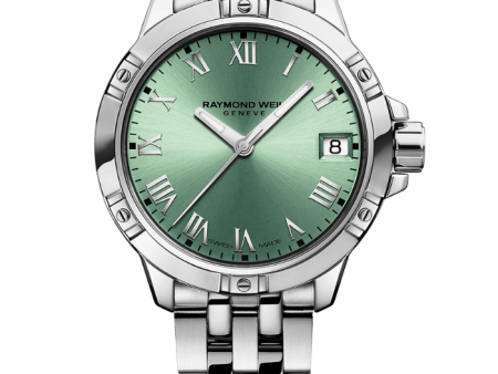 Raymond Weil Tango Classic Ladies Quartz Green Dial Steel Date 5960-ST-00520 For Discount