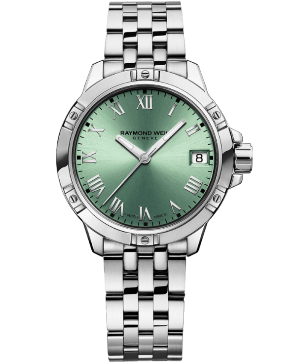 Raymond Weil Tango Classic Ladies Quartz Green Dial Steel Date 5960-ST-00520 For Discount