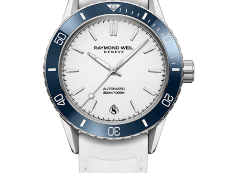 Raymond Weil Freelancer Men s Automatic White Dial Rubber Strap 2755-S83-30001 Supply