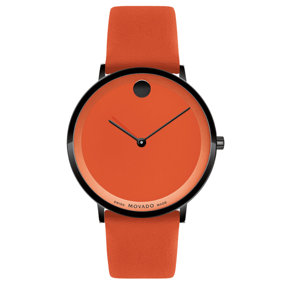 MOVADO - MODERN 47 - ORANGE MUSEUM WITH FLAT DOT Supply