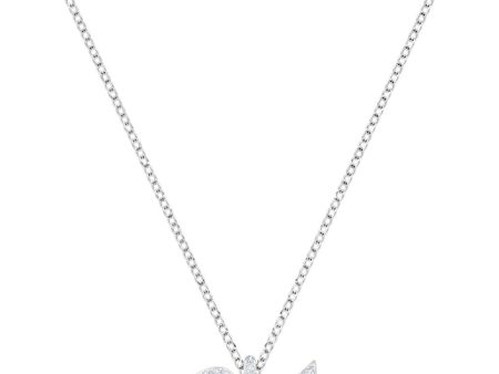 Swarovski Iconic Swan Pendant Necklace Clear Crystals Pearls Rhodium Plated 5411791 Discount