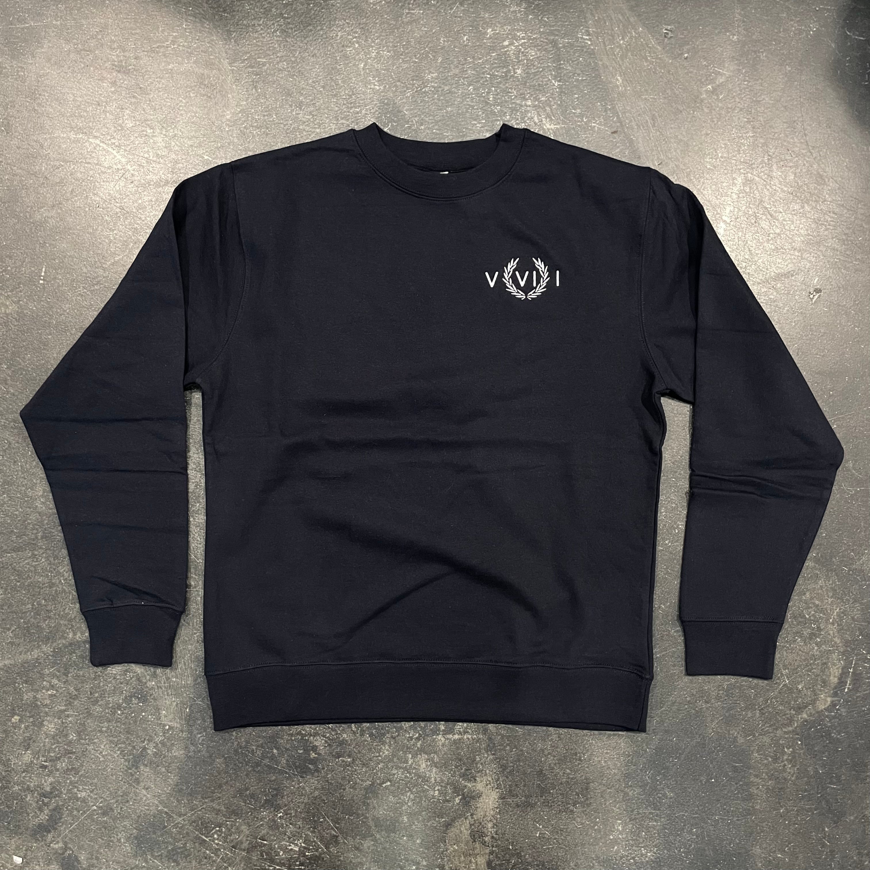 561 Sweatshirt Crewneck Numeral Navy White For Sale