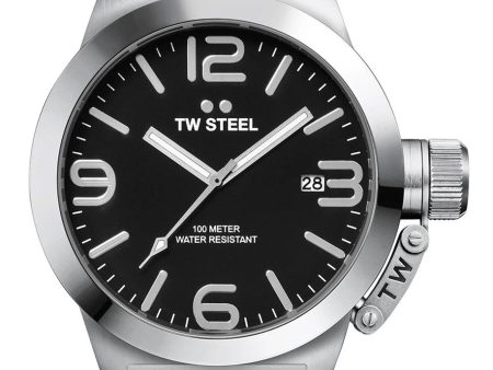 TW Steel Canteen Stainless Steel Black Dial Date Quartz Mens Watch CB1 Online