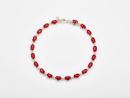 Tennis Pietra Bracelet - Coral Online now