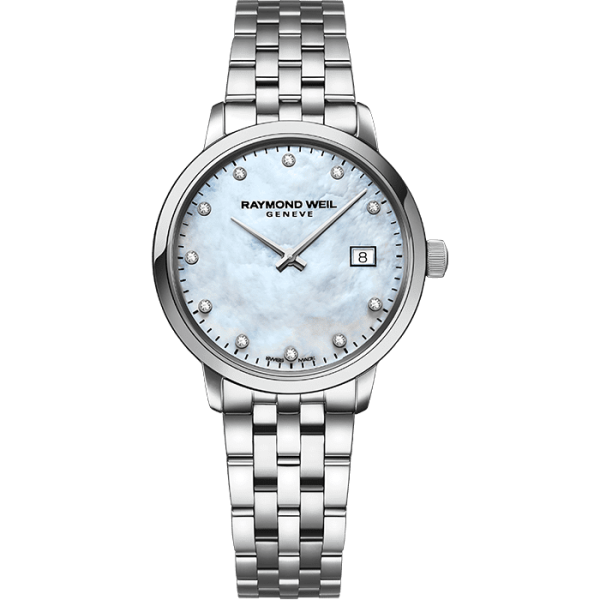 Raymond Weil Toccata Ladies White Mother-of-Pearl Diamond Quartz 5985-ST-97081 Discount