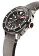 Alpina Seastrong Diver 300 Automatic Titanium PVD Case Grey Leather Strap Grey Dial Interchangeable Black Rubber Strap Date Mens Watch AL-525LGGW4TV6 Discount