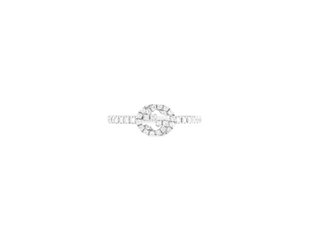 Gucci Interlocking G 18k Diamond Ring Ref : YBC679113001014 Hot on Sale