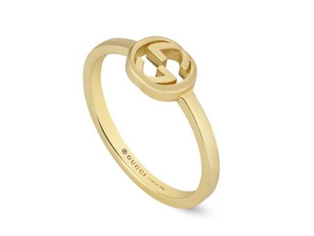 GUCCI INTERLOCKING G 18CT GOLD RING Ref : YBC679115001014 Cheap