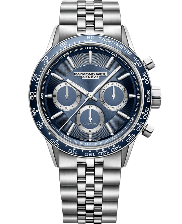 Raymond Weil Freelancer Men s Automatic Chronograph Blue Dial 7741-ST3-50022 For Discount