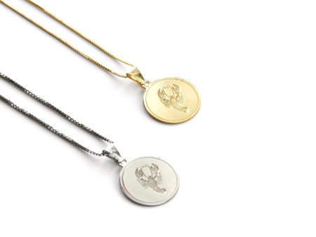 Scorpio - Personalised Zodiac Necklace Ref :ScorpioS  ScorpioY Supply