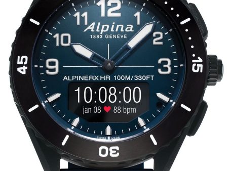 Alpina Alpiner X Alive Smartwatch Black Fiber Glass Case Blue Dial Blue Rubber Strap Interchangeable Blue Nylon Strap Quartz Mens Watch AL-284LNN5AQ6 Online