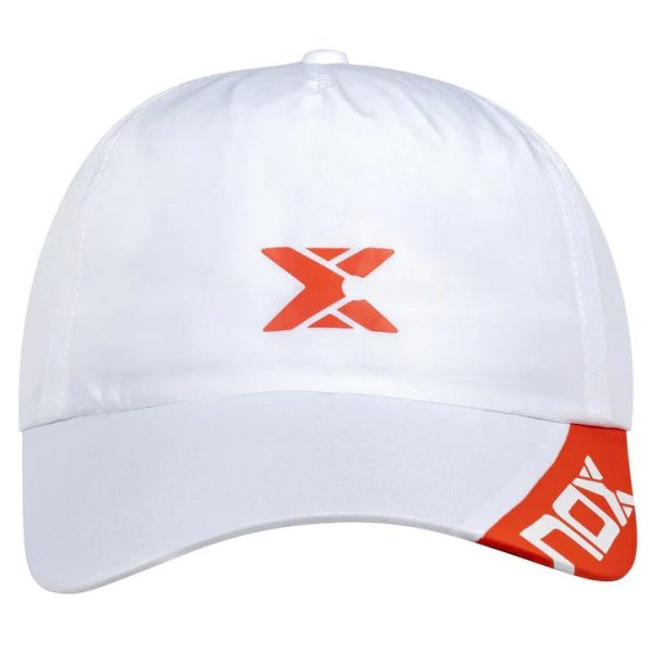 NOX WHITE CAP WITH RED LOGO GOBLAROJ Online