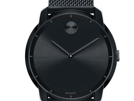 MOVADO BOLD BLACK DIAL BLACK ION PLATED MEN S WATCH For Sale