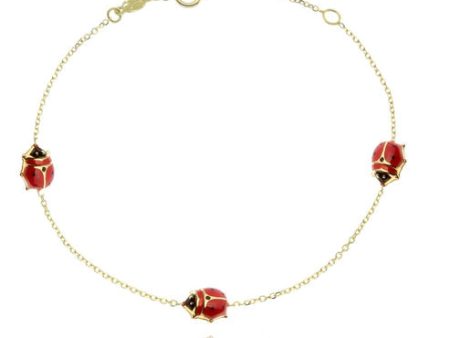 18kt Red Ladybug Bracelet - 764551 Supply