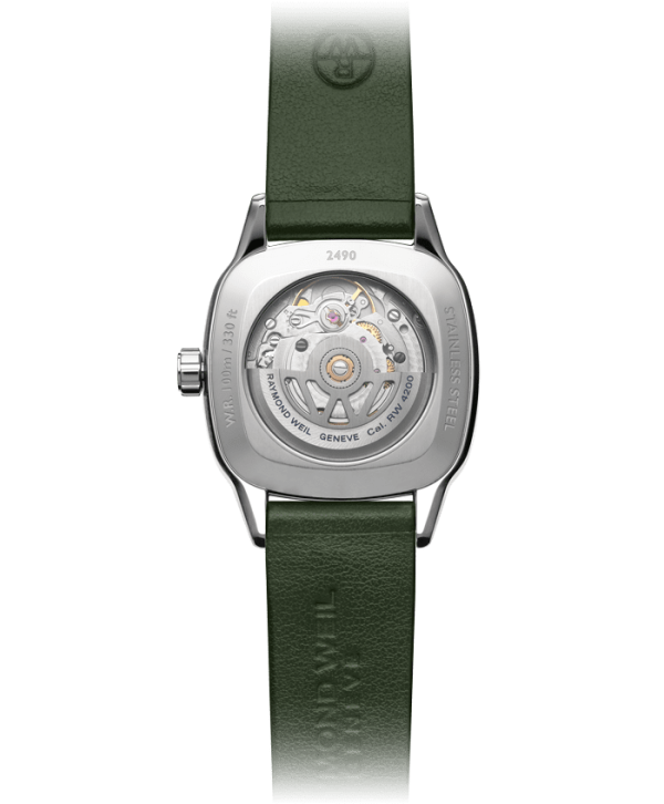 Raymond Weil Freelancer Ladies Automatic Green Dial Leather 2490-SCS-52051 Online Sale