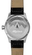 Alpina Startimer Pilot Automatic Stainless Steel Black Leather Strap White Dial Date Mens Watch AL-525S3S6 Hot on Sale