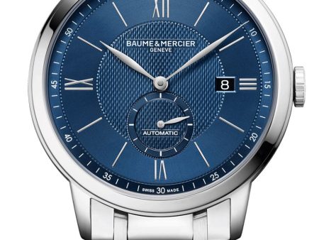 Baume & Mercier Classima Stainless Steel Automatic Blue Dial Date Mens Watch M0A10481 Online Sale