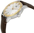 Oris Artelier Automatic Two-Tone Stainless Steel Case Brown Leather Strap Silver-Tone Dial Date Mens Watch 733 7670 4351-LS Cheap