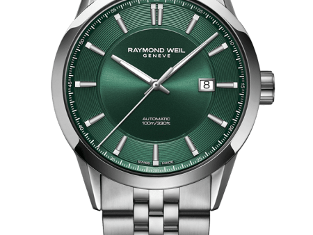 Raymond Weil Freelancer Men s Automatic Green Dial Stainless Steel Bracelet 2731-ST-52001 Cheap