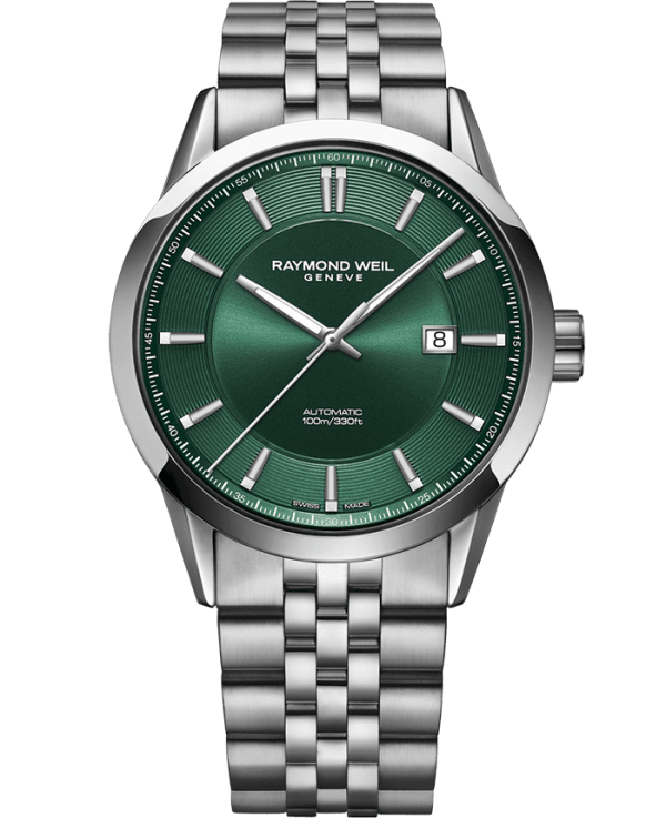 Raymond Weil Freelancer Men s Automatic Green Dial Stainless Steel Bracelet 2731-ST-52001 Cheap