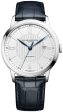 Baume & Mercier Classima Automatic Silver-Tone Dial Blue Leather Strap Date Mens Watch MOA10333 Online Sale