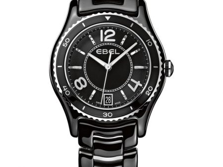 EBEL X-1  LADIES SMALL ALL BLACK CERAMIC 1216142 on Sale