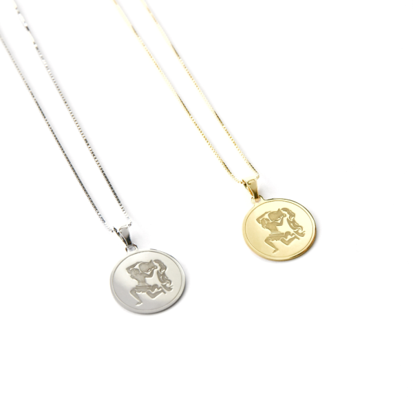 Aquarius - Personalised Zodiac Necklace Ref :AquariusS   AquariusY Online Sale