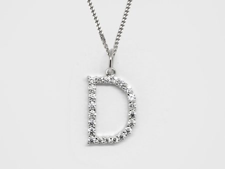 Silver 925 Initial Necklace - D Supply