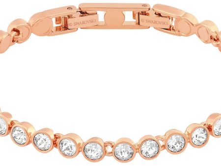 Swarovski Tennis Bracelet Clear Crystals Rose Gold Plated 5039938 Hot on Sale