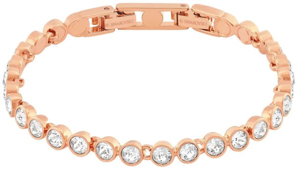 Swarovski Tennis Bracelet Clear Crystals Rose Gold Plated 5039938 Hot on Sale