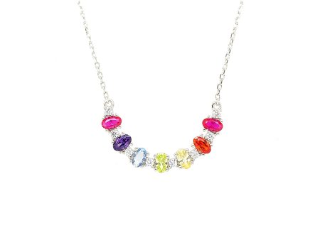 Ovale Multi Mezzaluna Necklace in Silver RNOHRB-WR Online now