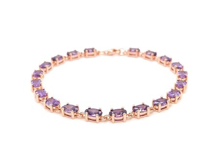 Ovale Viola Tennis Bracelet RBOPR-PG Online Hot Sale