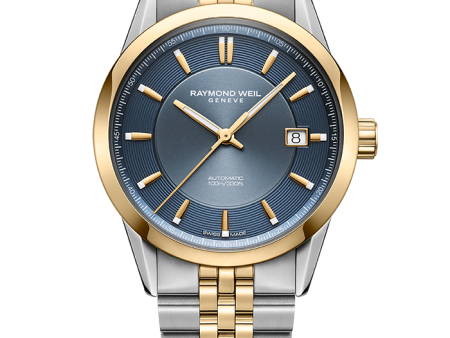 Raymond Weil Freelancer Men s Automatic Blue Dial Stainless Steel Two-tone Bracelet 2771-STP-50051 on Sale