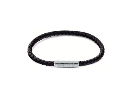 Calvin Klein Braided Black Leather Bracelet Ref :35000101 Online