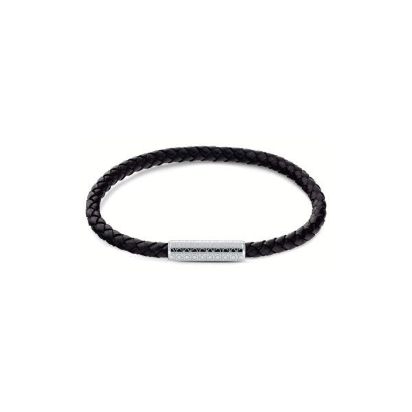 Calvin Klein Braided Black Leather Bracelet Ref :35000101 Online