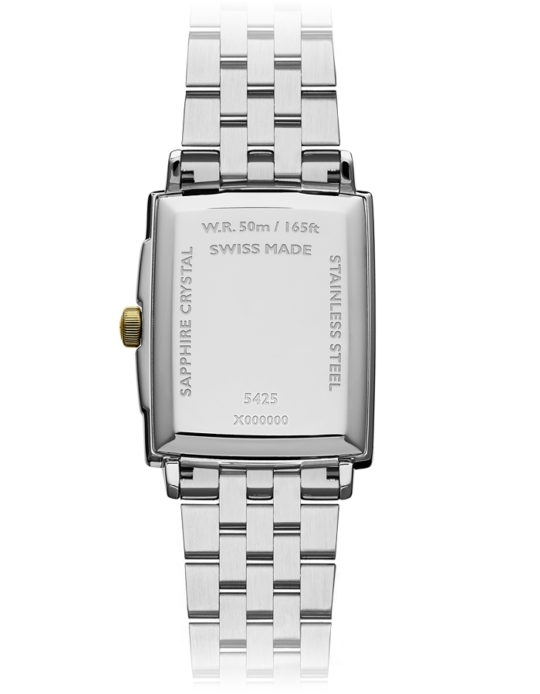 Raymond Weil Toccata Classic Rectangular Stainless Steel White Dial Stainless Steel Bracelet  5425-STP-00308 Online Sale