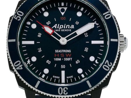 Alpina Seastrong HSW Horological Smartwatch Black Fiber Glass Case Blue Dial Blue Rubber Strap Quartz Mens Watch AL-282LNN4V6 Supply