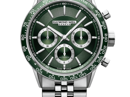 Raymond Weil Freelancer Men s Automatic Chronograph Green Dial 7741-ST7-52022 Discount